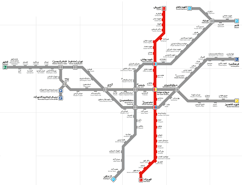 نقشه مترو تهران